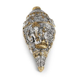 VYOM CURATIONS Precious Items SHAN K-BR- 05 All size available Brass, Silver- plated