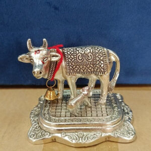 VYOM CURATIONS Precious Items COW- BR-061 5 In x 4 In x 4 In Brass
