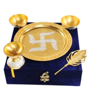 VYOM CURATIONS Precious Items THALI- GS- 016 8 Inches German Silver