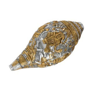 VYOM CURATIONS Precious Items SHAN K-BR- 08 All size available Brass, Silver- plated