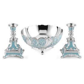VYOM CURATIONS Precious Items TRBW- EGS-019 Bow- 5In Candle- 6In German Silver