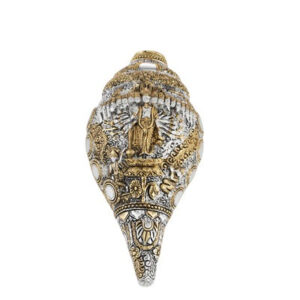 VYOM CURATIONS Precious Items SHAN K-BR- 09 All size available Brass, Silver- plated