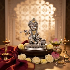 VYOM CURATIONS Precious Items GDK- AL- 029 5 Inches Aluminium